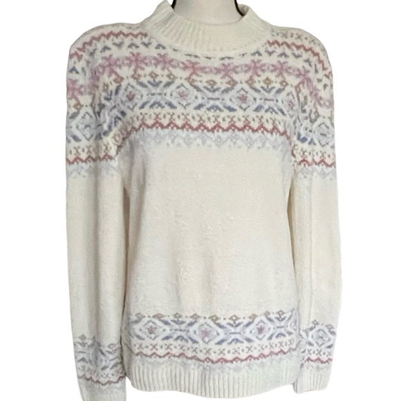 Alfred Dunner Off white Mock Neck so soft Spring Sweater. Size PXL - Picture 1 of 5